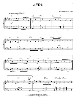 page one of Jeru (Piano Solo)
