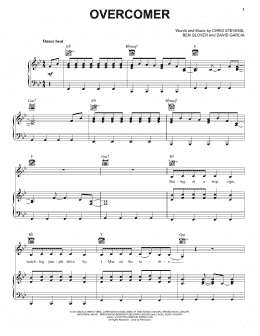 page one of Overcomer (Piano, Vocal & Guitar Chords (Right-Hand Melody))