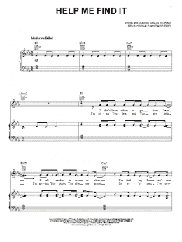 page one of Help Me Find It (Piano, Vocal & Guitar Chords (Right-Hand Melody))