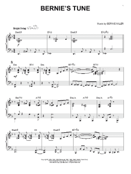 page one of Bernie's Tune (Piano Solo)