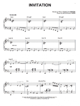 page one of Invitation (Piano Solo)