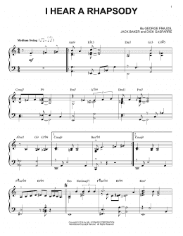 page one of I Hear A Rhapsody (Piano Solo)