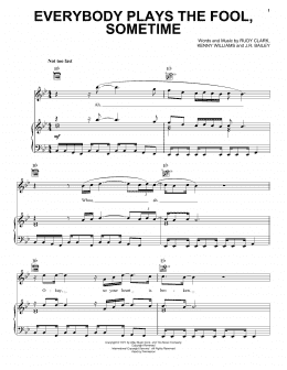 page one of Everybody Plays The Fool, Sometime (Piano, Vocal & Guitar Chords (Right-Hand Melody))