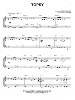 page one of Topsy (Piano Solo)