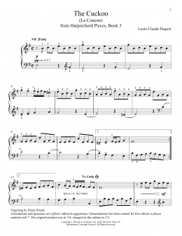 page one of Le Coucou (Piano Solo)