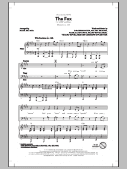 page one of The Fox (What Does The Fox Say?) (arr. Mark Brymer) (SATB Choir)