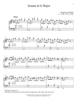 page one of Sonata In G Major, L. 79 (Piano Solo)