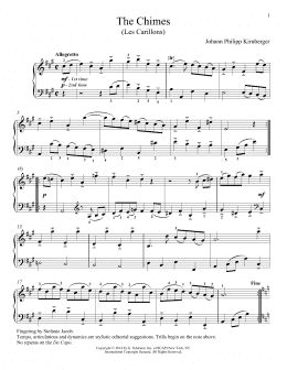 page one of Les Carillons (Piano Solo)