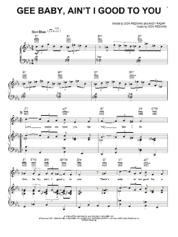 page one of Gee Baby, Ain't I Good To You (Piano, Vocal & Guitar Chords (Right-Hand Melody))