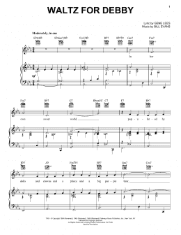 page one of Waltz For Debby (Piano, Vocal & Guitar Chords (Right-Hand Melody))