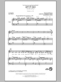 page one of Let It Go (from Frozen) (arr. Mac Huff) (SAB Choir)