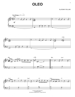 page one of Oleo (Piano, Vocal & Guitar Chords (Right-Hand Melody))