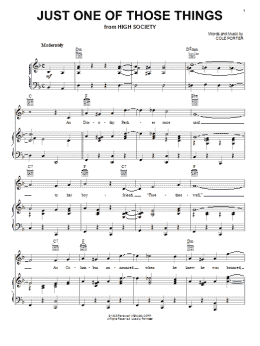 page one of Just One Of Those Things (Piano, Vocal & Guitar Chords (Right-Hand Melody))