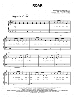 page one of Roar (Easy Piano)