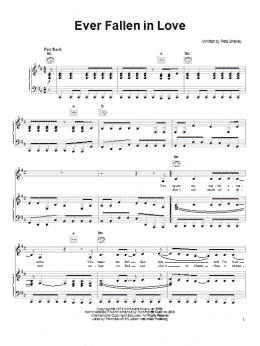 page one of Ever Fallen In Love (Piano, Vocal & Guitar Chords (Right-Hand Melody))