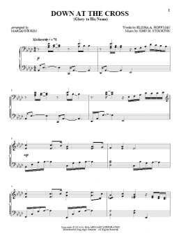 page one of Down At The Cross (Glory To His Name) (Piano Solo)