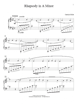 page one of Rhapsody In A Minor (Educational Piano)
