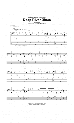 page one of Deep River Blues (Guitar Tab)