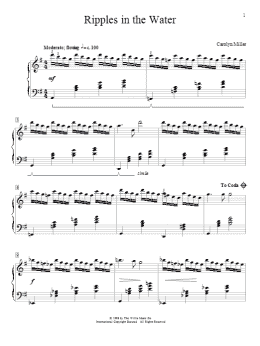 page one of Ripples In The Water (Educational Piano)