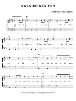 Sweater Weather - The Neighbourhood / Drum Sheet Music Sheet music for Drum  group (Solo)