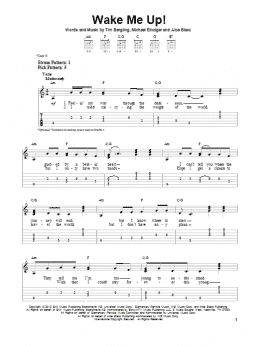 page one of Wake Me Up! (Easy Guitar Tab)