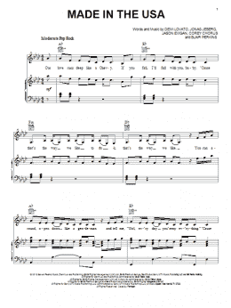 page one of Made In The USA (Piano, Vocal & Guitar Chords (Right-Hand Melody))