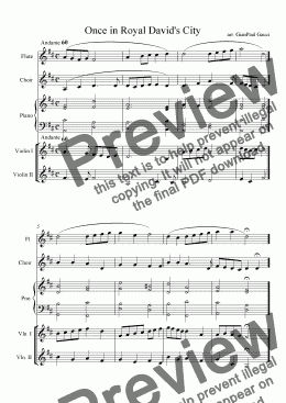 page one of Once in Royal David's City - Download sheet music