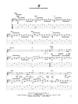 page one of If (Solo Guitar)
