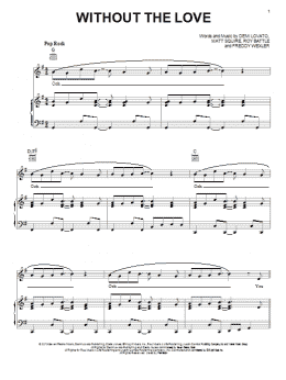 page one of Without The Love (Piano, Vocal & Guitar Chords (Right-Hand Melody))