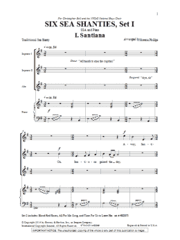 page one of Six Sea Shanties Vol. 1 (SSA Choir)