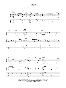 page one of Hero (Solo Guitar)