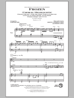 page one of Frozen (Choral Highlights) (SATB Choir)