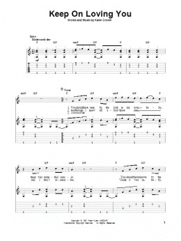 page one of Keep On Loving You (Solo Guitar)