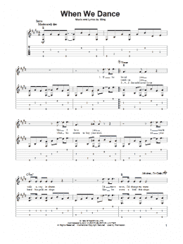 page one of When We Dance (Solo Guitar)