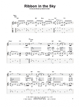 page one of Ribbon In The Sky (Solo Guitar)