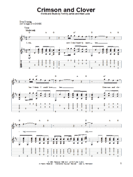page one of Crimson And Clover (Solo Guitar)