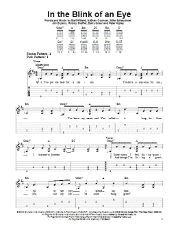 page one of In The Blink Of An Eye (Easy Guitar Tab)