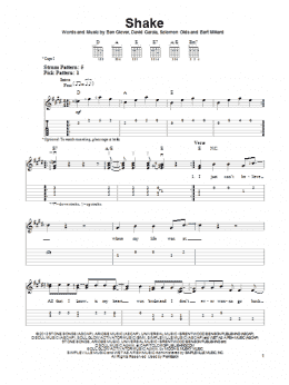 page one of Shake (Easy Guitar Tab)