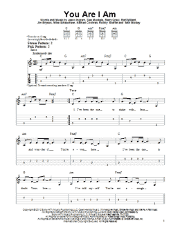 page one of You Are I Am (Easy Guitar Tab)