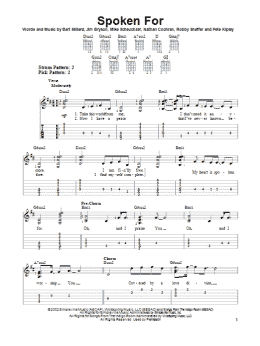 page one of Spoken For (Easy Guitar Tab)