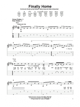 page one of Finally Home (Easy Guitar Tab)