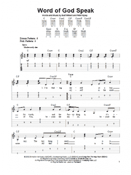 page one of Word Of God Speak (Easy Guitar Tab)