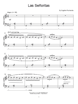 page one of Las Senoritas (Educational Piano)