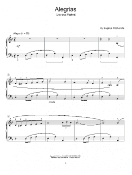 page one of Alegrias (Educational Piano)