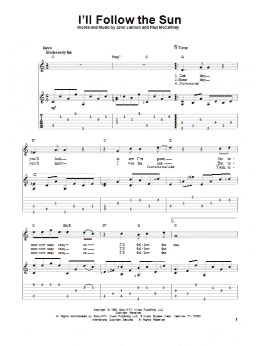 page one of I'll Follow The Sun (Solo Guitar)