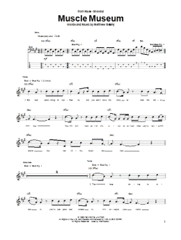 page one of Muscle Museum (Bass Guitar Tab)