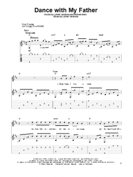 page one of Dance With My Father (Solo Guitar)