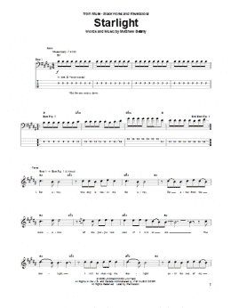 page one of Starlight (Bass Guitar Tab)