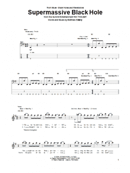 page one of Supermassive Black Hole (Bass Guitar Tab)