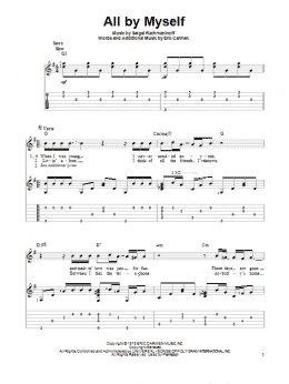 page one of All By Myself (Solo Guitar)